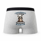 Caleçon Lergotherapeute Panda Grain - Humour Boxer Gris Idée Cadeau