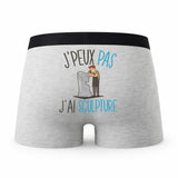 Caleçon Sculpture - Humour Boxer Gris Idée Cadeau Passion