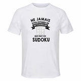 Maillot de Sport Homme Sudoku Septuagenaire - T-Shirt Respirant Polyester Manches Courtes - Cadeau Sportif Anniversaire Noël Fête des Pères