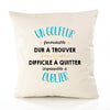 Housse de Coussin Premium Un Golfeur Formidable - Coton Canvas Fairtrade Beige Idée Cadeau Décoration Canapé