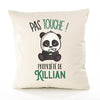 Housse de Coussin Premium Killian Pas Touche Panda - Coton Canvas Fairtrade Beige Idée Cadeau Décoration Canapé 40x40