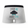 Caleçon Fantasy Sport - Humour Boxer Gris Idée Cadeau Passion