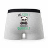 Caleçon Marielle Pas Touche Panda - Humour Boxer Gris Idée Cadeau
