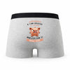 Caleçon Le Pepinieriste Caractère de Cochon - Humour Boxer Gris Idée Cadeau