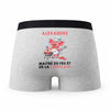 Caleçon Alexandre Maître du Feu et de la Chipolata - Humour Boxer Gris Cadeau