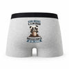 Caleçon Jean-Michel Panda Grain - Humour Boxer Gris Idée Cadeau