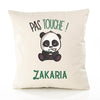 Housse de Coussin Premium Zakaria Pas Touche Panda - Coton Canvas Fairtrade Beige Idée Cadeau Décoration Canapé 40x40