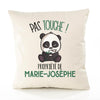 Housse de Coussin Premium Marie-josephe Pas Touche Panda - Coton Canvas Fairtrade Beige Idée Cadeau Décoration Canapé 40x40