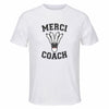 Maillot de Sport Homme pour Merci Badminton Coach - T-Shirt Respirant Polyester Manches Courtes - Cadeau Sportif Anniversaire Noël Fête des Pères