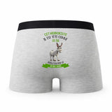 Caleçon Cet Herboriste Têtu comme Un Âne - Humour Boxer Gris Idée Cadeau