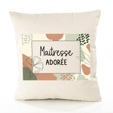 Housse de Coussin Femme Maitresse Adorée Design Graphique déco Salon canapé Chambre Cadeau Femme Anniversaire noël Coussin décoratif Motif Floral