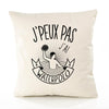 Housse de Coussin Premium Waterpolo Version Blanc - Coton Canvas Fairtrade Beige Idée Cadeau Décoration Canapé