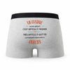 Caleçon Un Gustave Aussi Génial - Humour Boxer Gris Idée Cadeau