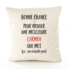 Housse de Coussin Premium Carmen ça n'existe Pas - Coton Canvas Fairtrade Beige Idée Cadeau Décoration Canapé