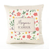 Housse de Coussin Femme Morgane d'amour Motif Floral déco Salon canapé Chambre Cadeau Femme Anniversaire noël Coussin décoratif Motif Floral