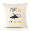 Housse de Coussin Premium helico Version Blanc - Coton Canvas Fairtrade Beige Idée Cadeau Décoration Canapé 40x40