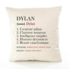 Housse de Coussin Premium Dylan Définition - Coton Canvas Fairtrade Beige Idée Cadeau Décoration Canapé