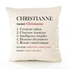 Housse de Coussin Premium Christianne Définition - Coton Canvas Fairtrade Beige Idée Cadeau Décoration Canapé