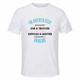 Maillot de Sport Homme pour Un Agriculteur Formidable Blanc - T-Shirt Respirant Polyester Manches Courtes - Cadeau Sportif Anniversaire Noël Fête des Pères