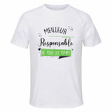Maillot de Sport Homme Meilleur Responsable De Tous Les Temps - T-Shirt Respirant Polyester Manches Courtes - Cadeau Sportif Anniversaire Noël Fête des Pères