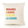 Housse de Coussin Premium Mohamed Mythe Légende Vintage - Coton Canvas Fairtrade Beige Idée Cadeau Décoration Canapé