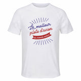 Maillot de Sport Homme Pilote D Avion Meilleur Monde - T-Shirt Respirant Polyester Manches Courtes - Cadeau Sportif Anniversaire Noël Fête des Pères