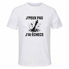 Maillot de Sport Homme Echecs J'peux Pas - T-Shirt Respirant Polyester Manches Courtes - Cadeau Sportif Anniversaire Noël Fête des Pères