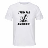Maillot de Sport Homme Echecs J'peux Pas - T-Shirt Respirant Polyester Manches Courtes - Cadeau Sportif Anniversaire Noël Fête des Pères