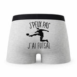 Caleçon Futsal - Humour Boxer Gris Idée Cadeau Passion