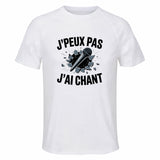 Maillot de Sport Homme Chant J'peux Pas - T-Shirt Respirant Polyester Manches Courtes - Cadeau Sportif Anniversaire Noël Fête des Pères