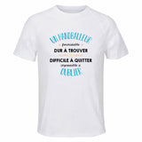 Maillot de Sport Homme pour Un Handballeur Formidable Blanc - T-Shirt Respirant Polyester Manches Courtes - Cadeau Sportif Anniversaire Noël Fête des Pères