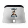Caleçon Le Surveillant Panda Grain - Humour Boxer Gris Idée Cadeau