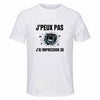 Maillot de Sport Homme Impression 3D J'peux Pas - T-Shirt Respirant Polyester Manches Courtes - Cadeau Sportif Anniversaire Noël Fête des Pères