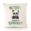 Housse de Coussin Premium Kimberley Pas Touche Panda - Coton Canvas Fairtrade Beige Idée Cadeau Décoration Canapé 40x40