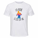 Maillot de Sport Homme Boxe C'est La Vie - T-Shirt Respirant Polyester Manches Courtes - Cadeau Sportif Anniversaire Noël Fête des Pères