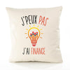Housse de Coussin Premium Finance Version Blanc - Coton Canvas Fairtrade Beige Idée Cadeau Décoration Canapé