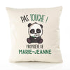Housse de Coussin Premium Marie-Jeanne Pas Touche Panda - Coton Canvas Fairtrade Beige Idée Cadeau Décoration Canapé 40x40