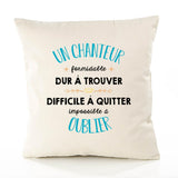 Housse de Coussin Premium Un Chanteur Formidable - Coton Canvas Fairtrade Beige Idée Cadeau Décoration Canapé