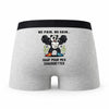 Caleçon No Pain No Gain - Humour Boxer Gris Idée Cadeau