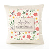 Housse de Coussin Femme Apicultrice exceptionnelle Motif Floral déco Salon canapé Chambre Cadeau Femme Anniversaire noël Coussin décoratif Motif Floral