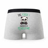 Caleçon Evelyne Pas Touche Panda - Humour Boxer Gris Idée Cadeau