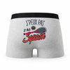 Caleçon Squash - Humour Boxer Gris Idée Cadeau Passion