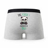 Caleçon Ali Pas Touche Panda - Humour Boxer Gris Idée Cadeau