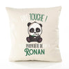 Housse de Coussin Premium Pas Touche Panda - Coton Canvas Fairtrade Beige Idée Cadeau Décoration Canapé 40x40