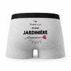 Caleçon Jardiniere d'amour - Humour Boxer Gris Idée Cadeau