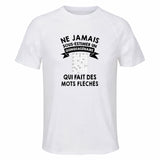 Maillot de Sport Homme Mots Fleches Quinquagenaire - T-Shirt Respirant Polyester Manches Courtes - Cadeau Sportif Anniversaire Noël Fête des Pères