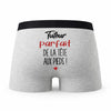 Caleçon Tuteur Parfait de la Tête aux Pieds - Humour Boxer Gris Cadeau