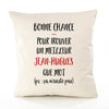 Housse de Coussin Premium Jean-Hugues ça n'existe Pas Homme - Coton Canvas Fairtrade Beige Idée Cadeau Décoration Canapé 40x40