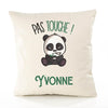 Housse de Coussin Premium Yvonne Pas Touche Panda - Coton Canvas Fairtrade Beige Idée Cadeau Décoration Canapé 40x40