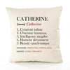 Housse de Coussin Premium Catherine Définition - Coton Canvas Fairtrade Beige Idée Cadeau Décoration Canapé